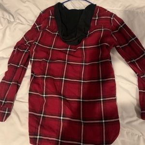 Red and black Pacsun button up flannel